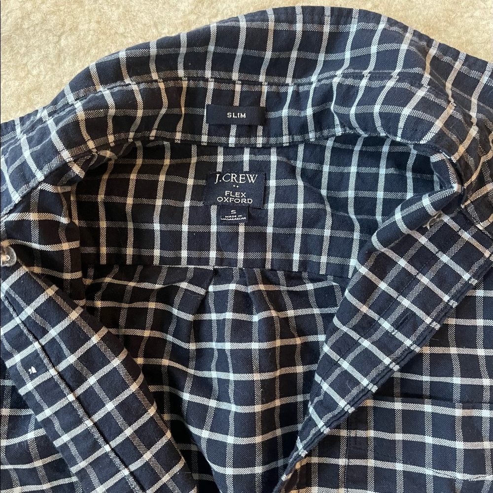 J Crew Gingham Plaid Button Down - image 3